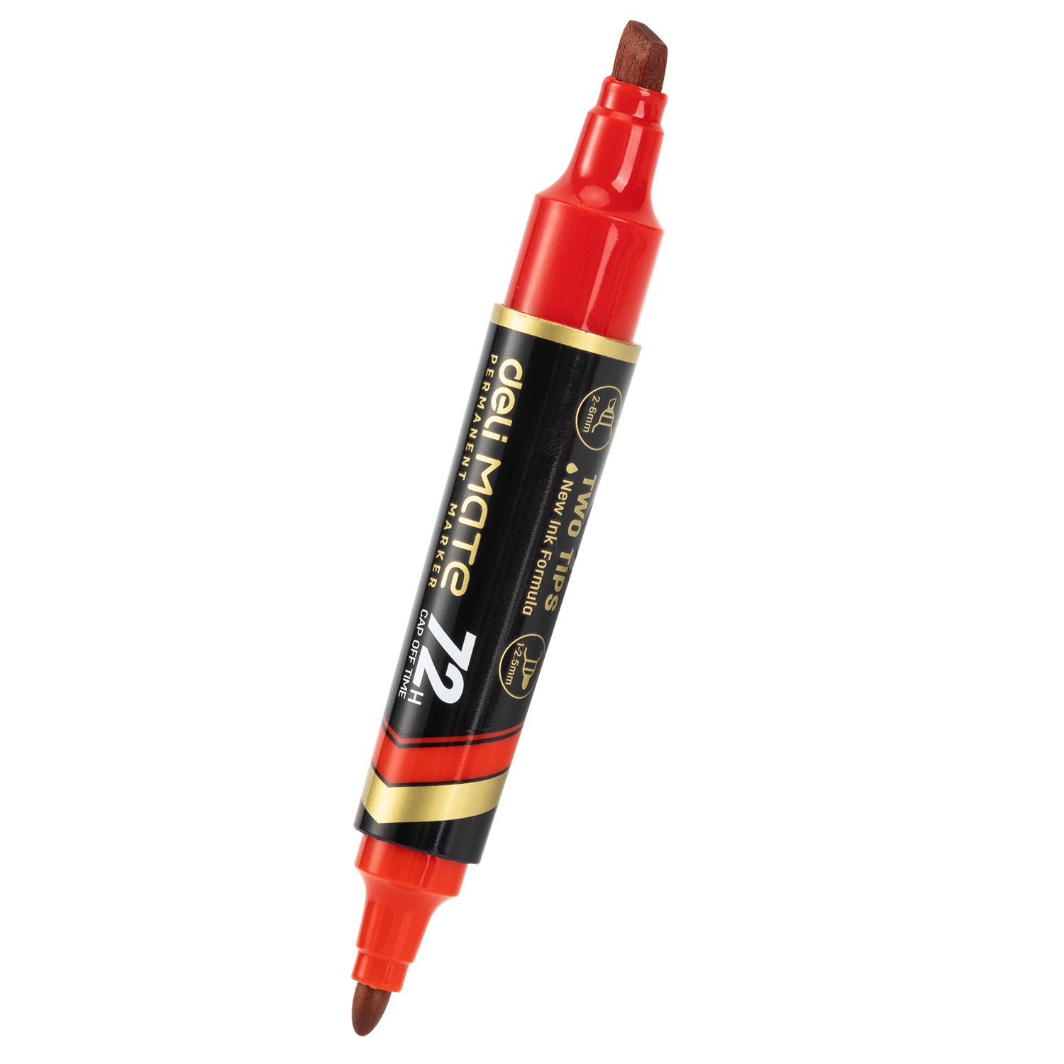 Permanent Marker with two tips Deli - Red · Stationery