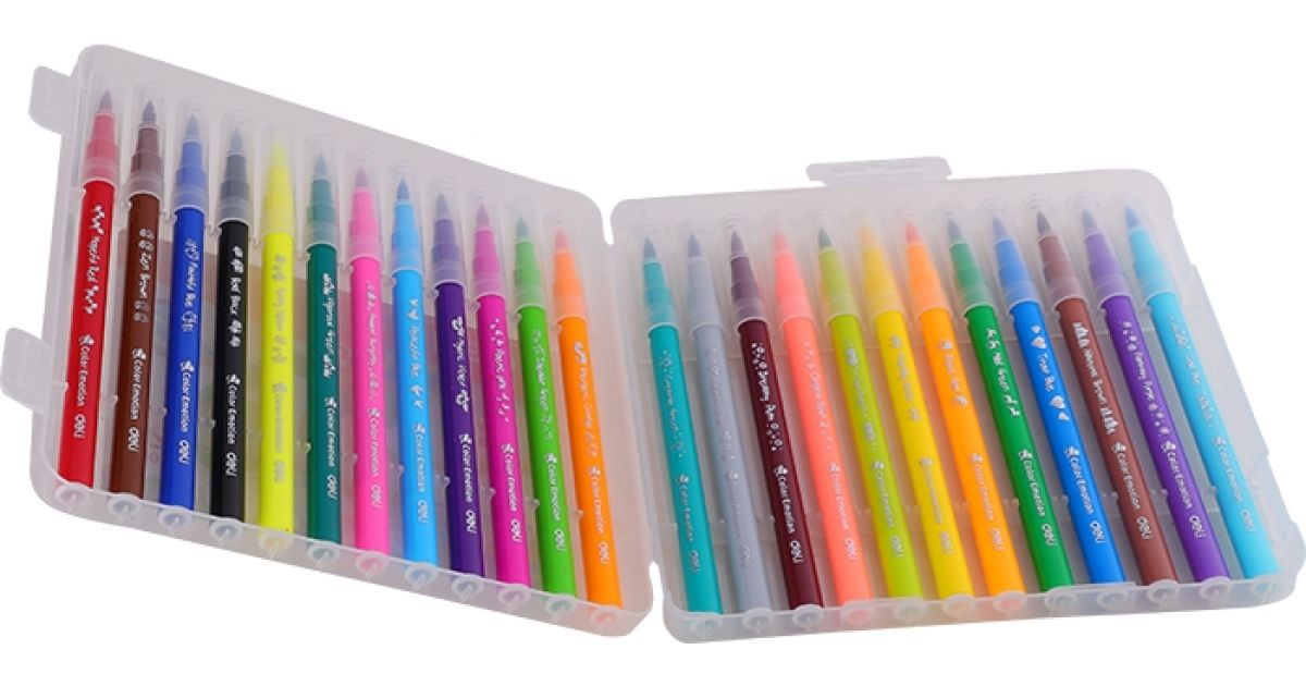 Soft Drawing Felt Pen Deli Color Emotion 24 Colors · Stationery